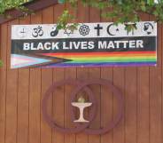 The Unitarian Universalist Church in Utica, upstate New York, spoke out after its banners were repeatedly vandalised