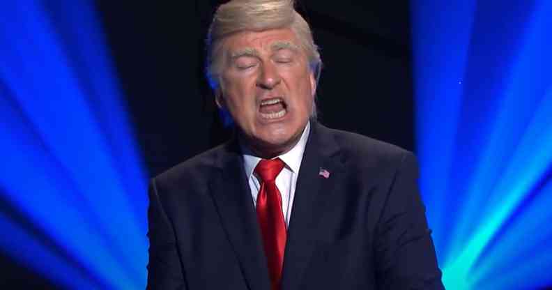 Alec Baldwin as Donald Trump singing