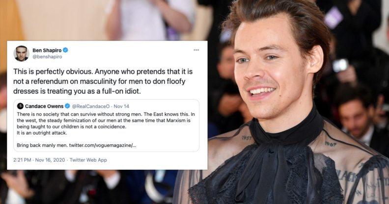 Ben Shapiro eviscerated for whining over Harry Styles in a gorgeous dress