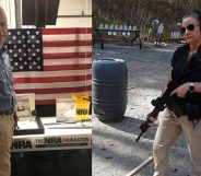 Gun-toting anti- LGBT+ Republicans Kirk Cox (left) and Amanda Chase (right) are both running for Virginia governor