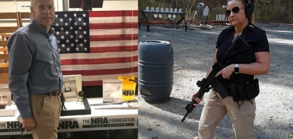 Gun-toting anti- LGBT+ Republicans Kirk Cox (left) and Amanda Chase (right) are both running for Virginia governor