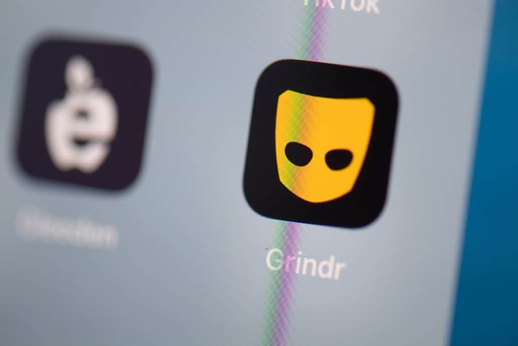 Grindr on an Apple iPhone