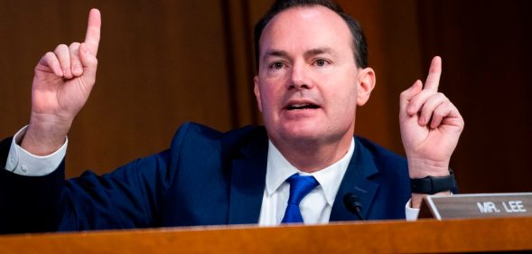 Republican Senator Mike Lee of Utah, a fervent opponent of LGBT+ rights