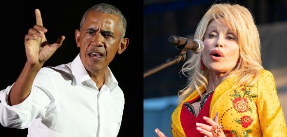 Former president Barack Obama and future president Dolly Parton