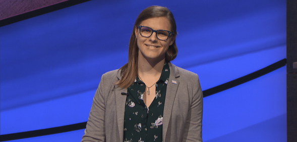 Jeopardy! champion Kate Freeman, a financial analyst from Lake Orion, Michigan