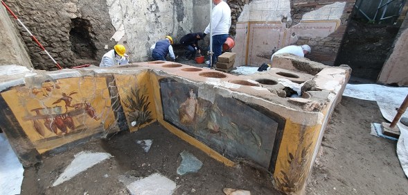 Ancient Roman snack bar in Pompeii