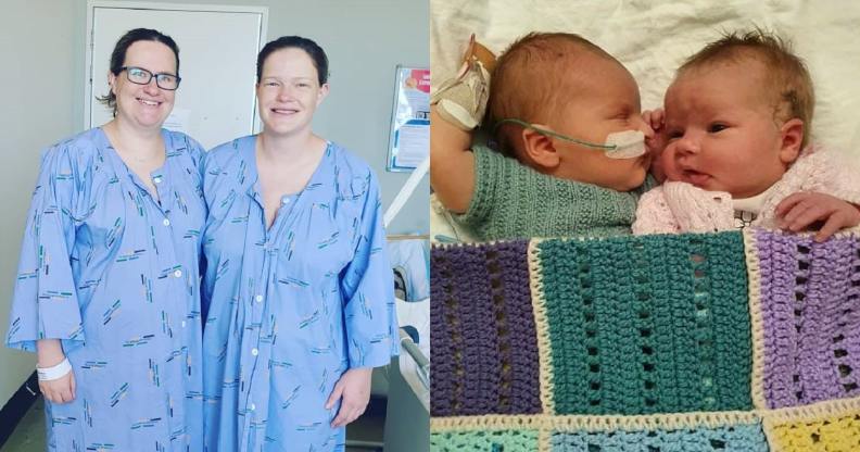 Taryn Cumming gave birth to her son Ryan on 20 November, before her fiancée Kat Buchanan gave birth via C-section on 24 November