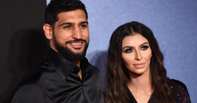 Boxer Amir Khan and his wife Faryal Makhdoom