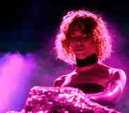 SOPHIE performs at Mojave Tent during the 2019 Coachella Valley Music And Arts Festival