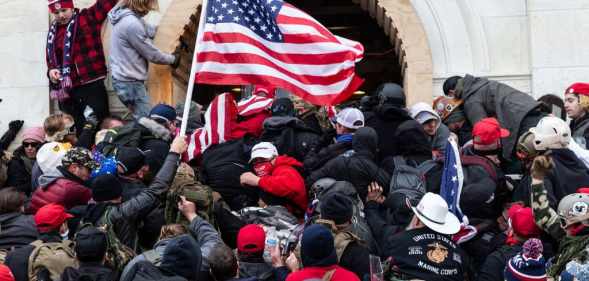 Rioters clash with police at the Capitol riots