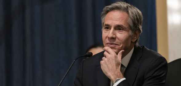 Biden administration secretary of state Antony Blinken at his confirmation hearing