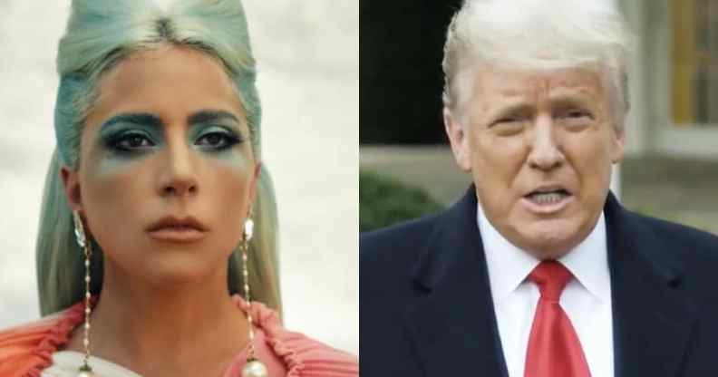 Lady Gaga and Donald Trump