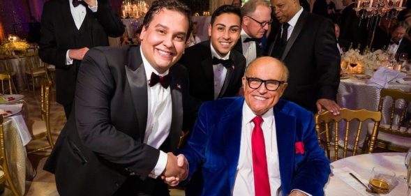 George Santos at a Mar-A-Lago New Year’s Eve Party with Rudy Giuliani