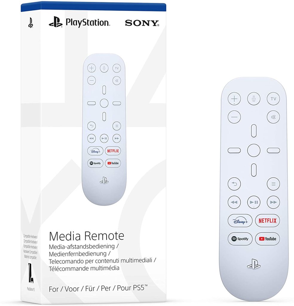 The media remote allows gamers to access apps including Spotift and Netflix. (Amazon/Sony)