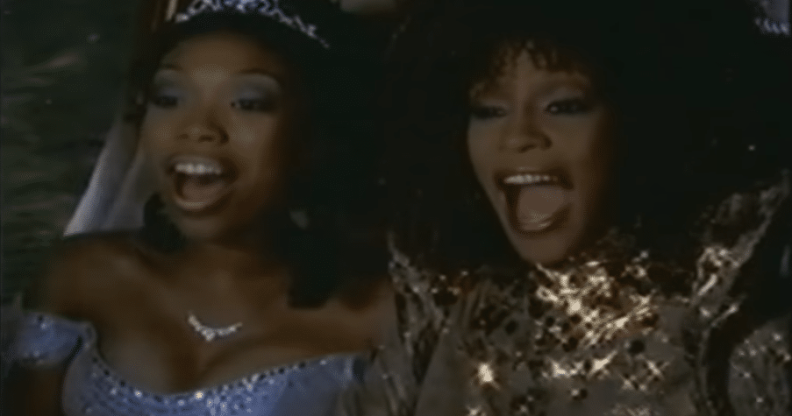 Brandy and Whitney Houston star in the 1997 remake of Cinderella. (YouTube)