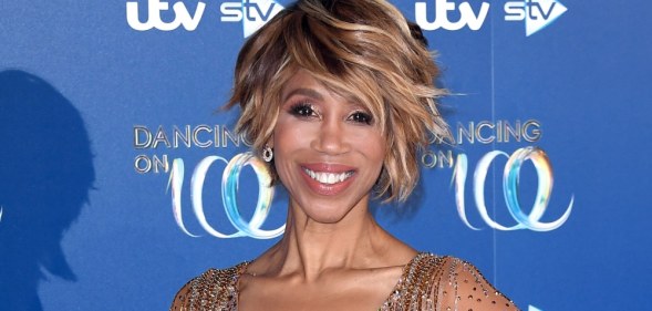 Headshot of Trisha Goddard in a diamanté dress