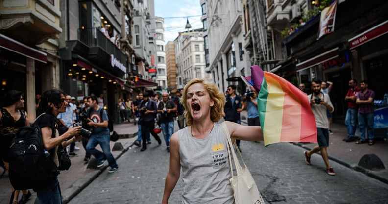 Turkey LGBT rights pride protest