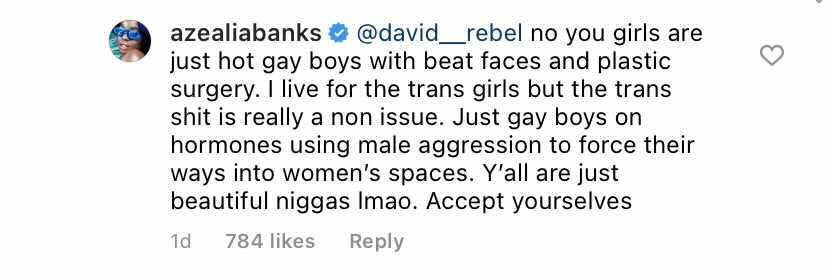Azealia Banks faces backlash after yet another disgusting transphobic rant
