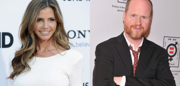 Headshots of Charisma Carpenter and Joss Whedon