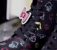 One of the boots from the Dr. Martens x Hello Kitty collection. (Dr. Martens)