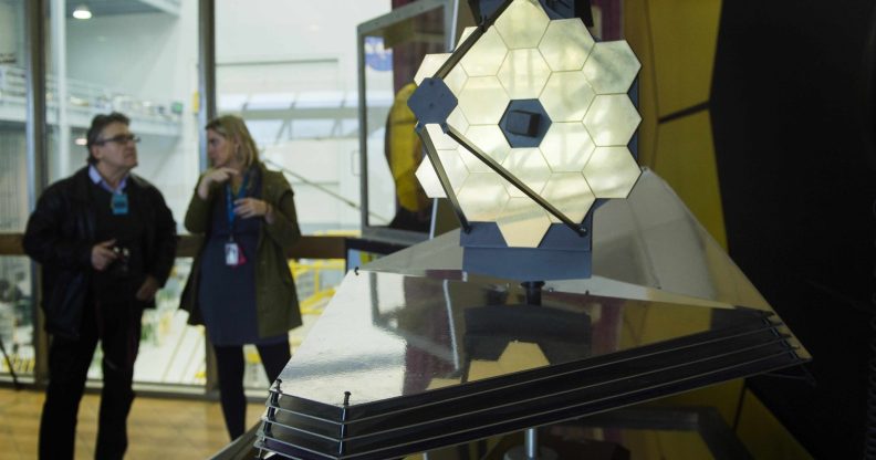 A model of the James Webb Space Telescope at NASA Goddard Space Flight Center