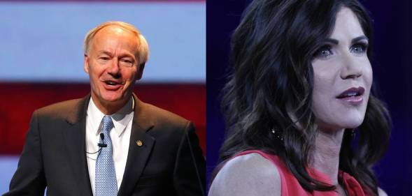 Arkansas governor Asa Hutchinson South Dakota governor Kristi Noem