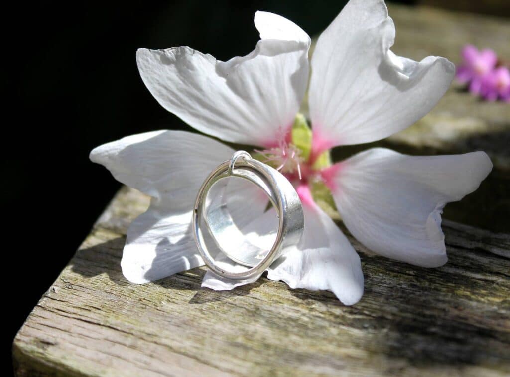 This one is a little different as a second ring is attached to the main ring for movement. (Cherrytreeliverpool)