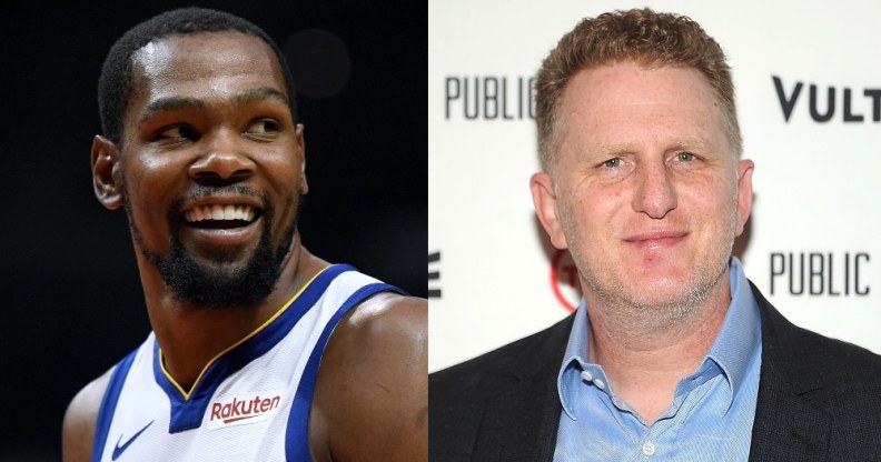 Headshots of Kevin Durant and Michael Rapaport