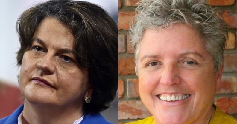 Arlene Foster (left) and Alison Bennington (right)