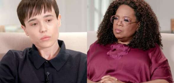 Elliot Page and Oprah WInfrey