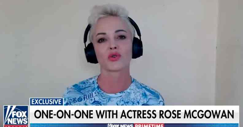 Rose McGowan speaking on Fox News