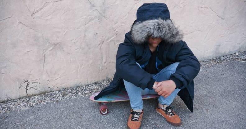 lonely person skateboard