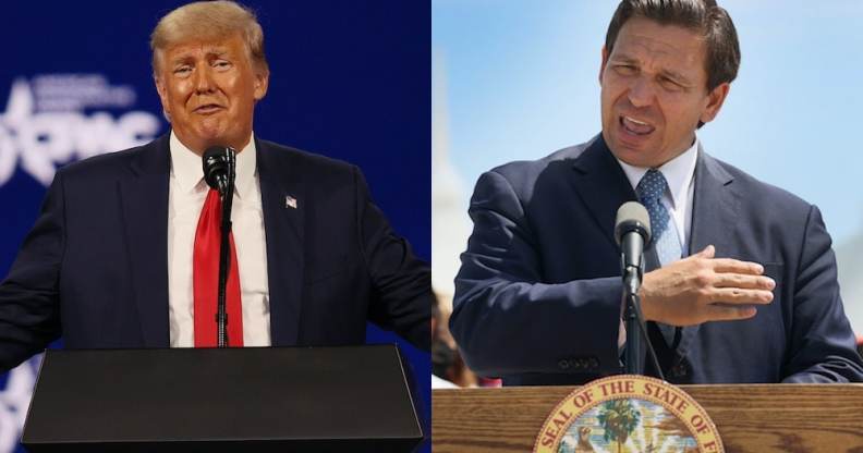 Donald Trump and Florida governor Ron DeSantis, who he is "considering" as his potential 2024 running mate