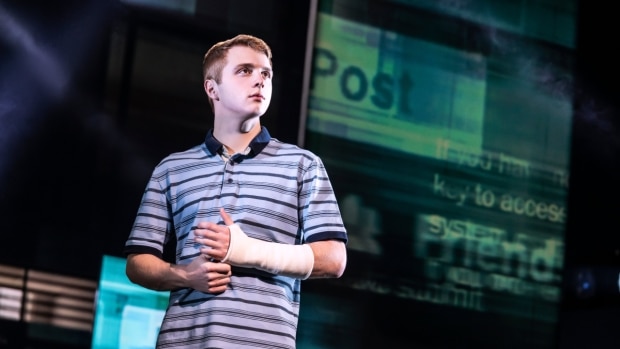 Sam Tutty plays the title role in Dear Evan Hansen on the West End. (Matthew Murphy)