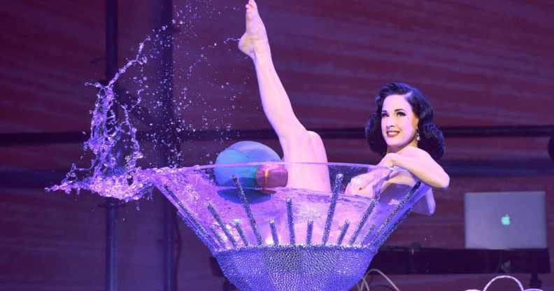 Dita Von Teese is touring across the UK with her Glamonatrix tour.