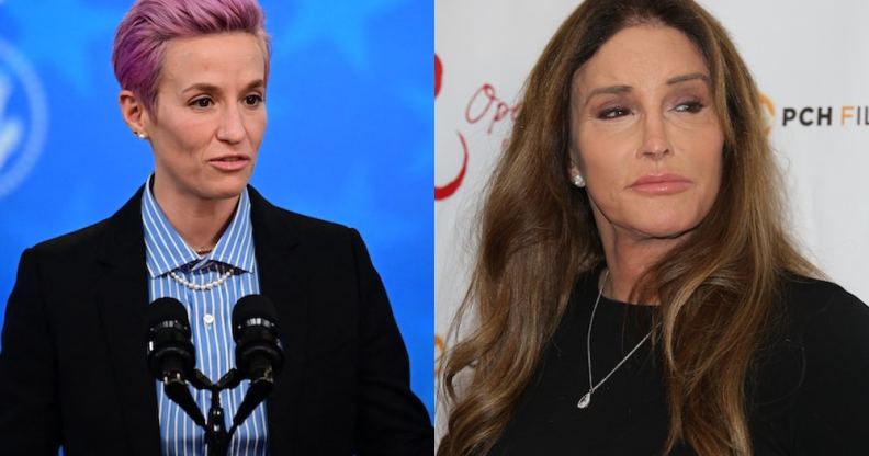 Meghan Rapinoe and Caitlyn Jenner