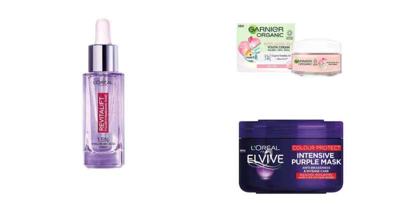 The Amazon sale features discounts on L'Oreal Paris and Garnier.