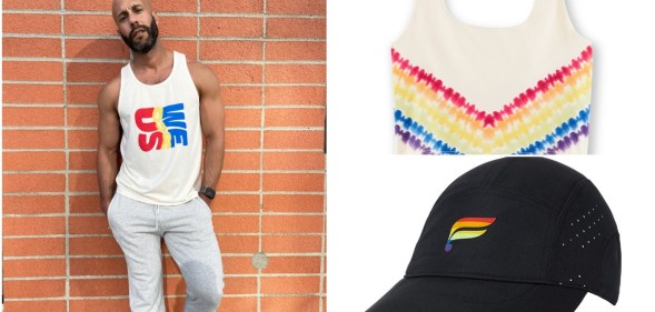 The Fabletics Pride capsule collection features t-shirts, tank tops, joggers and accessories. (Fabletics)