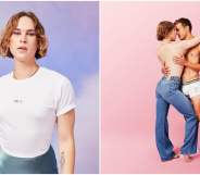 Tommy Dorfman and Peter Zurkuhlen star in the Hugo Boss Pride collection campaign. (BOSS)