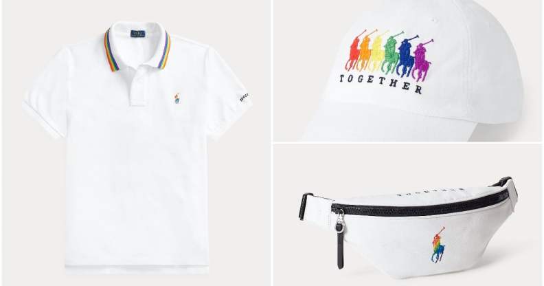 The Ralph Lauren Pride collection includes its iconic polo shirt in rainbow colours. (Ralph Lauren)