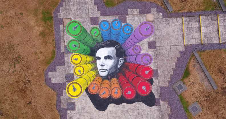 rainbow Alan Turing artwork