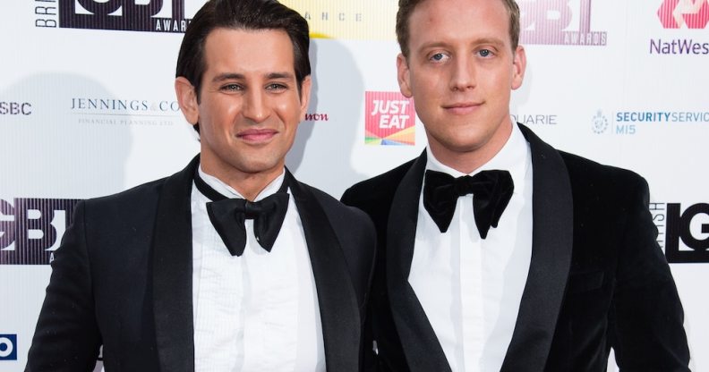 Ollie Locke with husband Gareth