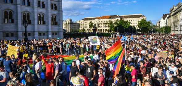 Hungary: Thousands protest law banning public discussion of LGBT people