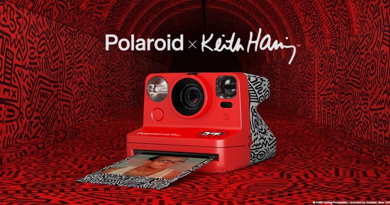 Polaroid has launched a special ediiton camera and film to celebrate gay icon Keith Haring. (© Keith Haring Foundation. Licensed by Artestar, New York)