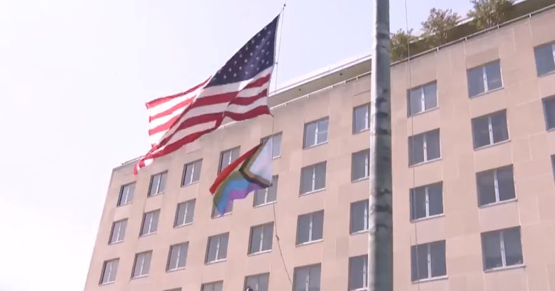 Progress Pride flag at the US State Department