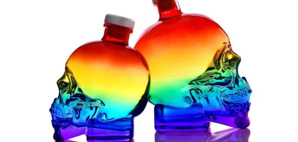 Crystal Head Vodka's rainbow skull bottle for its Pride 2021 campaign. (Crystal Head Vodka)