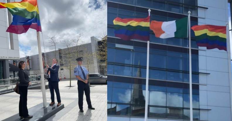 Pride flags burned