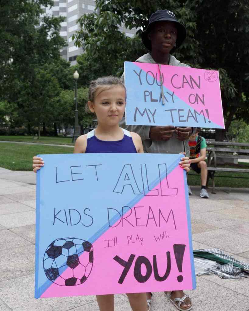 trans children sport Ohio Statehouse