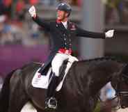 Carl Hester rides a horse