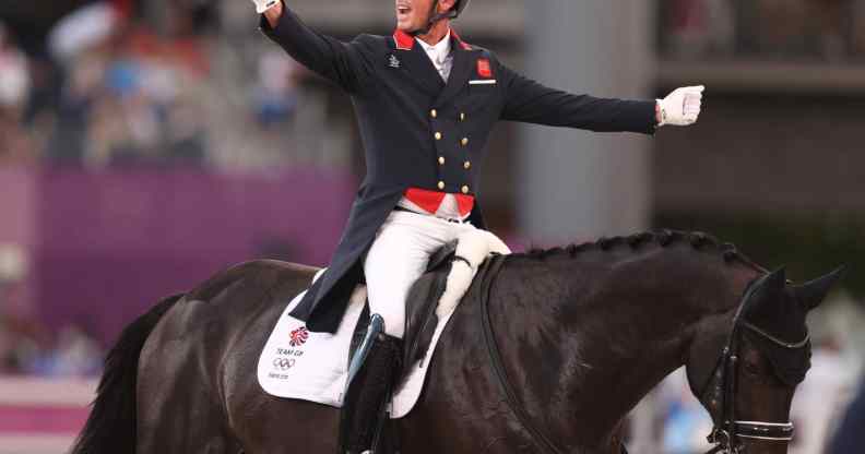 Carl Hester rides a horse